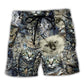 Vintage Cat Floral Neutral Beach Shorts For Oceanfront Weekends And Casual Outdoor Comfort