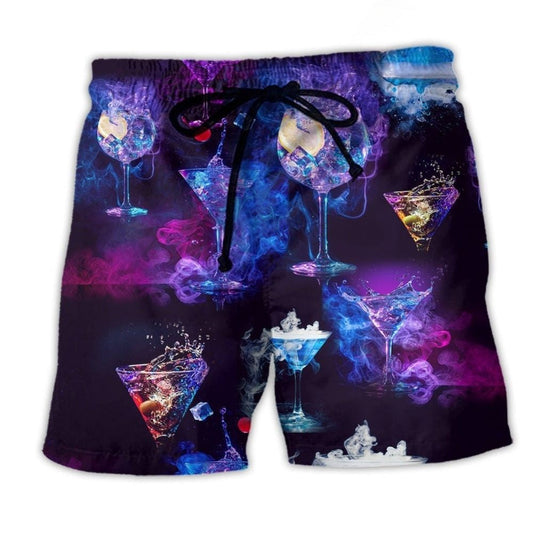 Purple Cocktail Beach Shorts For Coastal Adventures And Comfortable Daily Wear