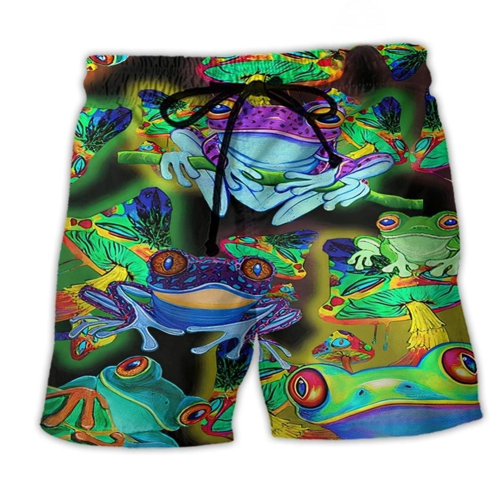 Colorful Frog Beach Shorts For Relaxed Shoreline Days And Memorable Gift Ideas