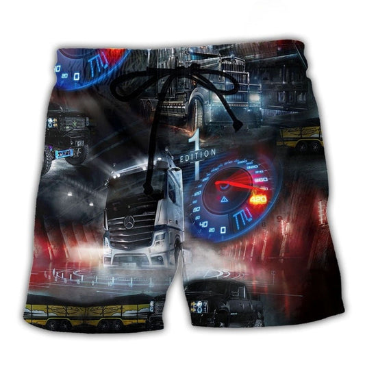 Classic Car Beach Shorts For Tropical Holidays And Travel Ready Comfort