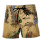 Bird Freedom Vintage Beach Shorts For Seaside Travel And Bright Summer Outfits