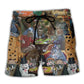 Cat Playing Cards Beach Shorts For Sunny Day Getaways And Warm Weather Wardrobe