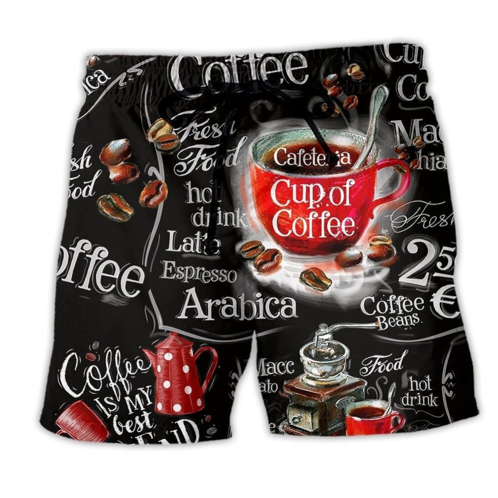 Coffee Motivation Beach Shorts For Holiday Cruises And Lightweight Summer Style