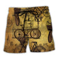Bike Sunset Vintage Beach Shorts For Warm Weather Outings And Weekend Casual Style