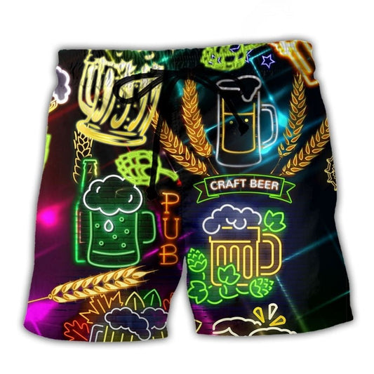 Beer O Clock Beach Shorts For Sunny Day Getaways And Travel Ready Comfort