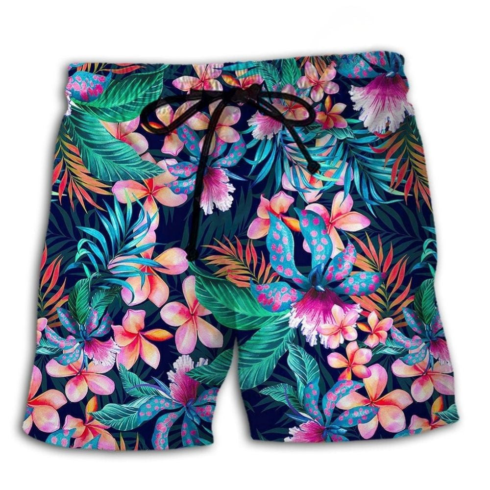 Aloha Tropical Floral Summer Beach Shorts For Outdoor Adventures And Comfortable Resort Style