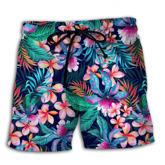 Aloha Tropical Floral Summer Beach Shorts For Outdoor Adventures And Comfortable Resort Style
