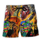 Africa Symbol Heritage Beach Shorts For Summer Festivals And Memorable Gift Ideas