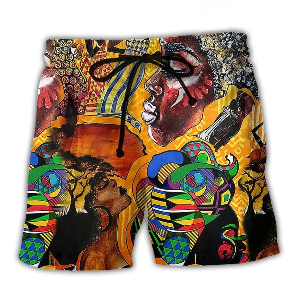 Africa Symbol Heritage Beach Shorts For Summer Festivals And Memorable Gift Ideas