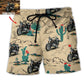 Desert Motorcycle Adventure Photo Beach Shorts For Vacation Travel And Easy Warm Weather Wear