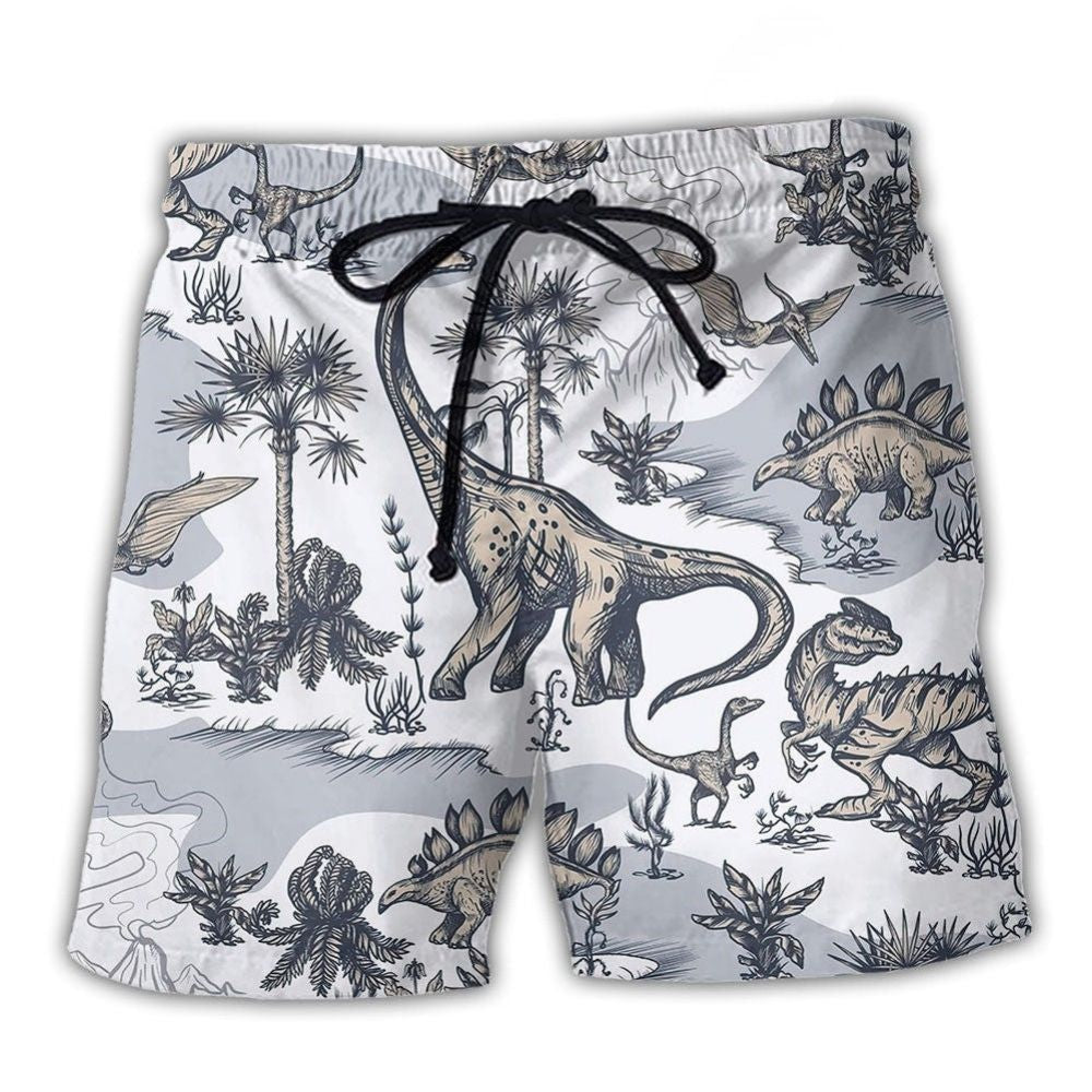 Jurassic Dinosaur Beach Shorts For Beach Days And Memorable Gift Ideas