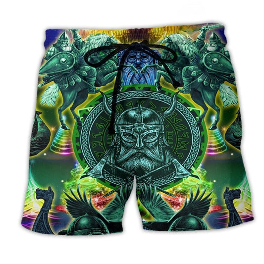 Viking Green Christmas Beach Shorts For Weekend Escapes And Easy Warm Weather Wear