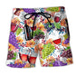 Wine Elegant Beach Shorts For Summer Festivals And Distinctive Seasonal Style