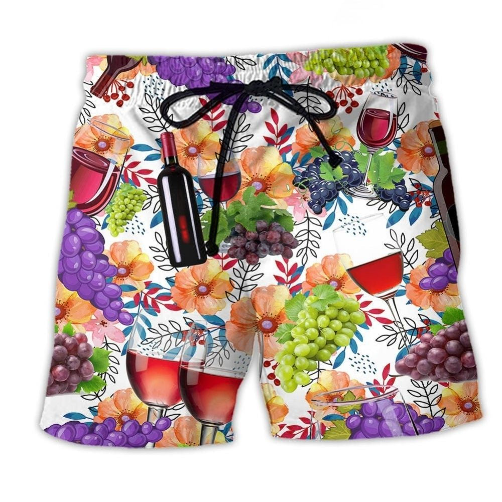 Wine Elegant Beach Shorts For Summer Festivals And Distinctive Seasonal Style