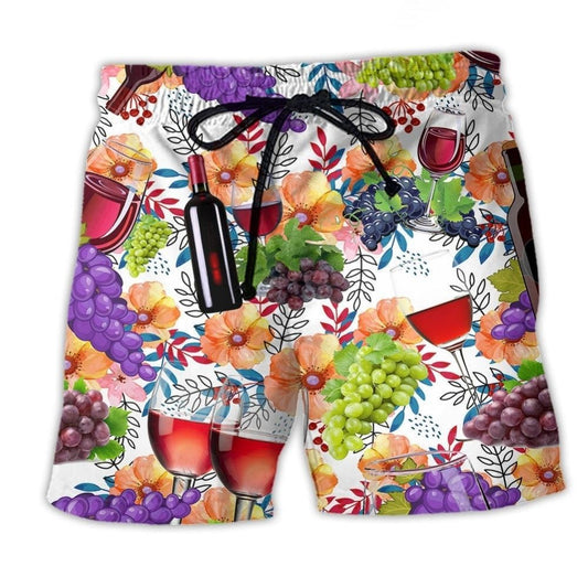 Wine Elegant Beach Shorts For Summer Festivals And Distinctive Seasonal Style