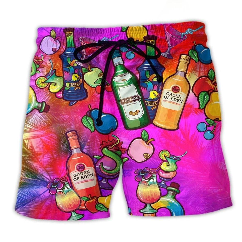 Wine Fruit Beach Shorts For Vacation Travel And Casual Outdoor Comfort