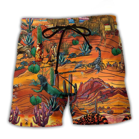 Desert Sunset Begins Beach Shorts For Summer Vacations And Relaxed Holiday Style
