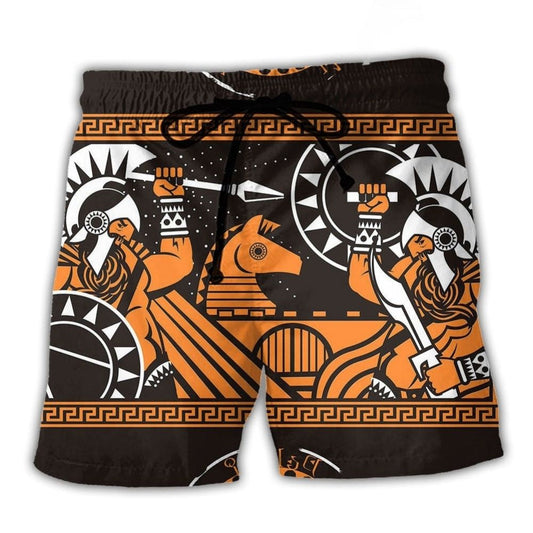 Spartan Warrior Horse Beach Shorts For Sunny Day Getaways And Everyday Comfort