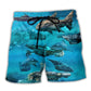 Submarine Ocean Adventure Beach Shorts For Tropical Holidays And Easy Warm Weather Wear