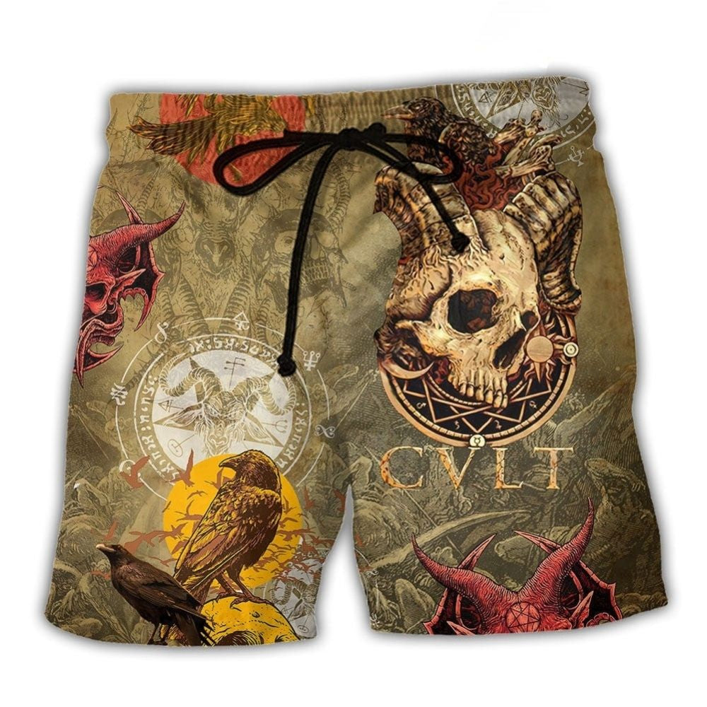 Skull Today Attitude Beach Shorts For Poolside Relaxation And Warm Weather Wardrobe