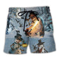 Evil Snowman Dark Beach Shorts For Beach Days And Everyday Comfort
