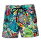 Colorful Turtle Sea Beach Shorts For Poolside Relaxation And Flexible Everyday Wear