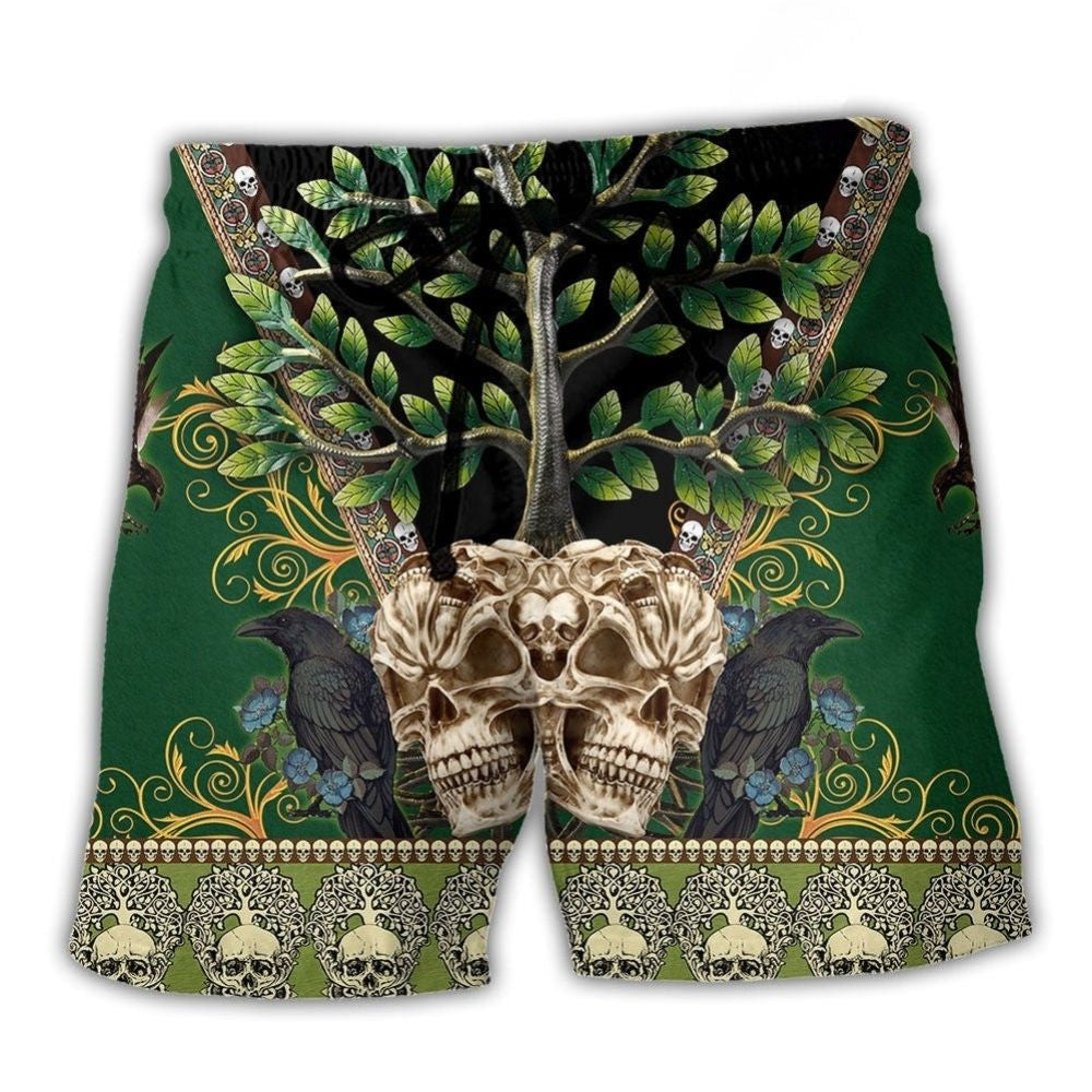 Skull Trees Nature Beach Shorts For Coastal Adventures And Everyday Comfort