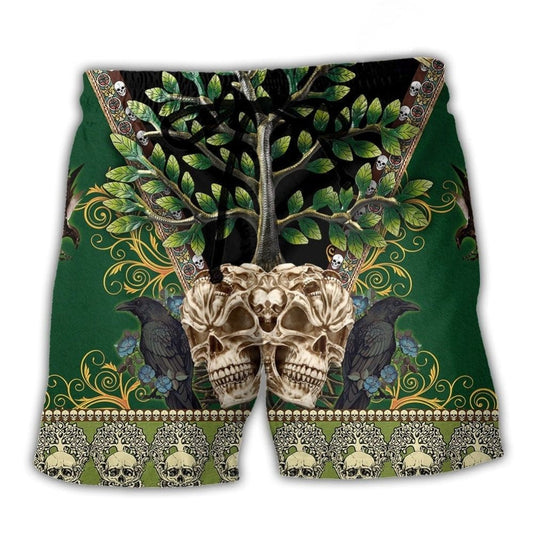 Skull Trees Nature Beach Shorts For Coastal Adventures And Everyday Comfort