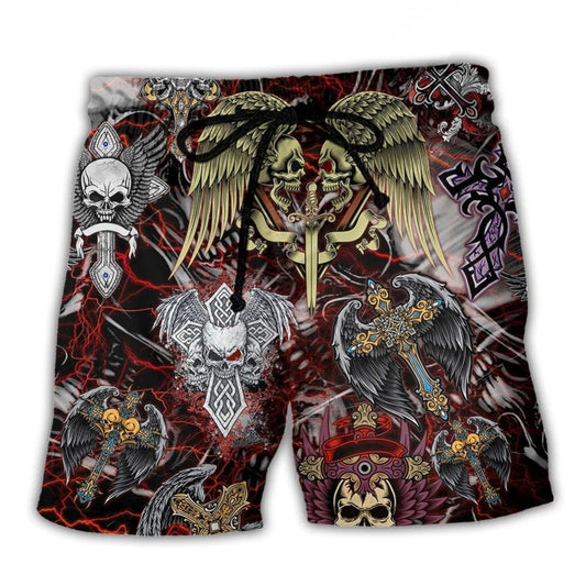 Skull Key Beach Shorts For Resort Days And Casual Outdoor Comfort