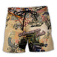Skull American Pride Vintage Beach Shorts For Relaxed Shoreline Days And Everyday Comfort