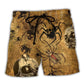 Vintage Skull Spider Beach Shorts For Outdoor Adventures And Bright Summer Outfits