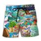 Shark Skeleton Summer Party Beach Shorts For Warm Weather Outings And Comfortable Daily Wear