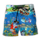 Pirate Shark Ocean Adventure Beach Shorts For Resort Days And Travel Ready Comfort