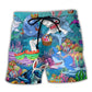 Shark Easter Celebration Beach Shorts For Seaside Travel And Weekend Casual Style