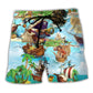 Pirate Treasure Hunt Adventure Beach Shorts For Summer Festivals And Easy Warm Weather Wear
