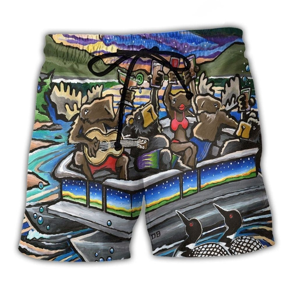 Pontoon Boat Summer Beach Shorts For Vacation Travel And Comfortable Resort Style