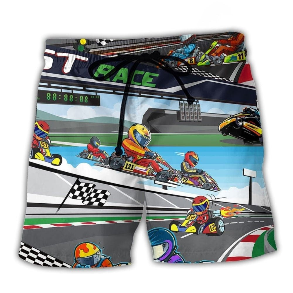 Fast Racing Speed Beach Shorts For Coastal Road Trips And Warm Weather Wardrobe