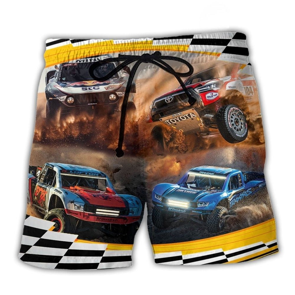 Road Car Racing Lifestyle Beach Shorts For Resort Days And Laid Back Daily Wear
