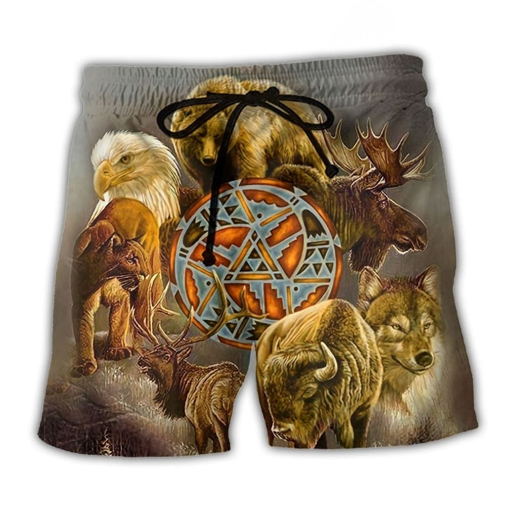 Southwestern Animals Beach Shorts For Resort Days And Distinctive Seasonal Style