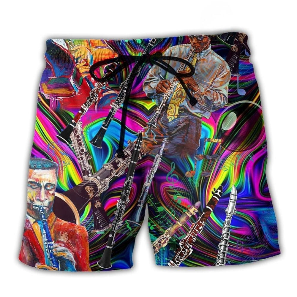 Music Melody Breathing Beach Shorts For Vacation Travel And Memorable Gift Ideas