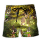 Bohemian Mushroom Beach Shorts For Tropical Holidays And Flexible Everyday Wear