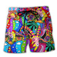 Bohemian Deer Peace Beach Shorts For Summer Vacations And Memorable Gift Ideas