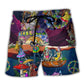 Bohemian Skull Peace Beach Shorts For Coastal Road Trips And Casual Outdoor Comfort