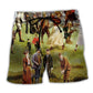 Vintage Golf Player Beach Shorts For Resort Getaways And Lightweight Summer Style