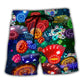 Poker War Strategy Beach Shorts For Tropical Holidays And Bright Summer Outfits