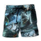 Greek Sea God Myth Beach Shorts For Vacation Travel And Bright Summer Outfits
