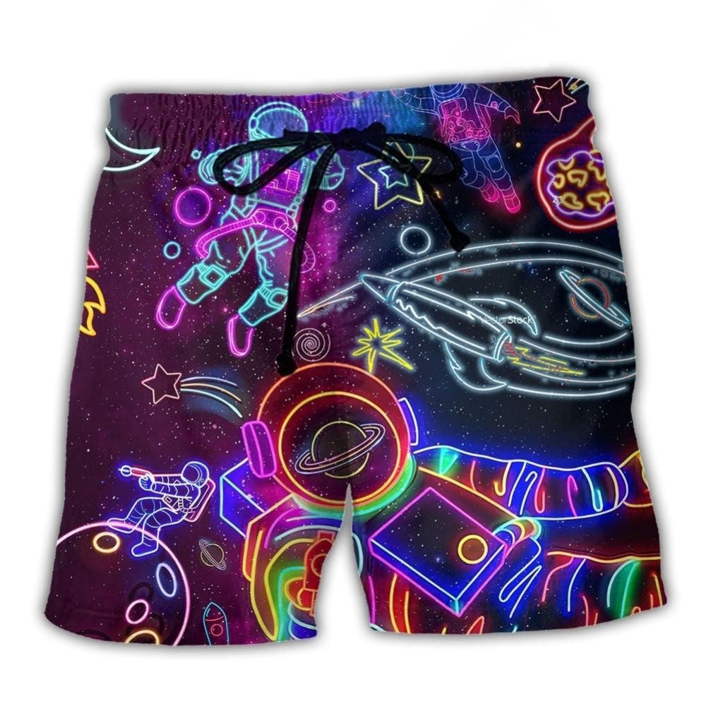 Astronaut Galaxy Escape Beach Shorts For Resort Days And Bright Summer Outfits