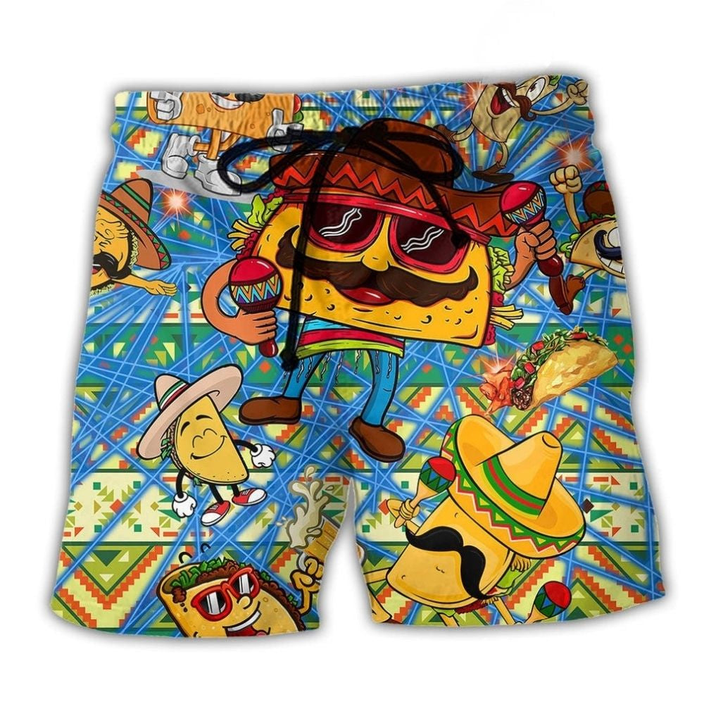 Playful Taco Beach Shorts For Coastal Adventures And Warm Weather Wardrobe