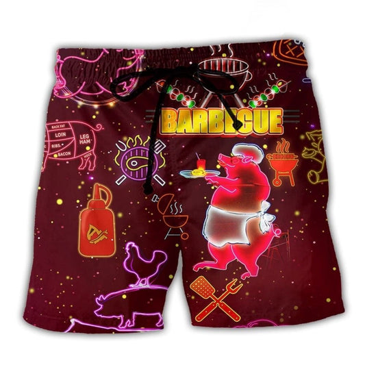 Dark Food Beach Shorts For Seaside Travel And Laid Back Daily Wear