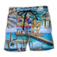 Fishing Pier Blue Sea Beach Shorts For Island Escapes And Leisure And Relaxation